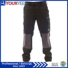 Personalizado feito preto trabalho calças para homens com joelho pad (ywp112)